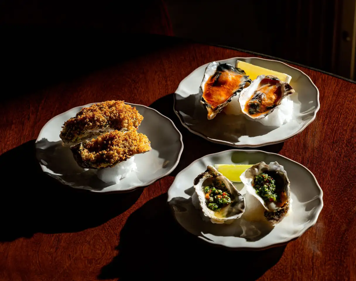Oysters served at Uncut