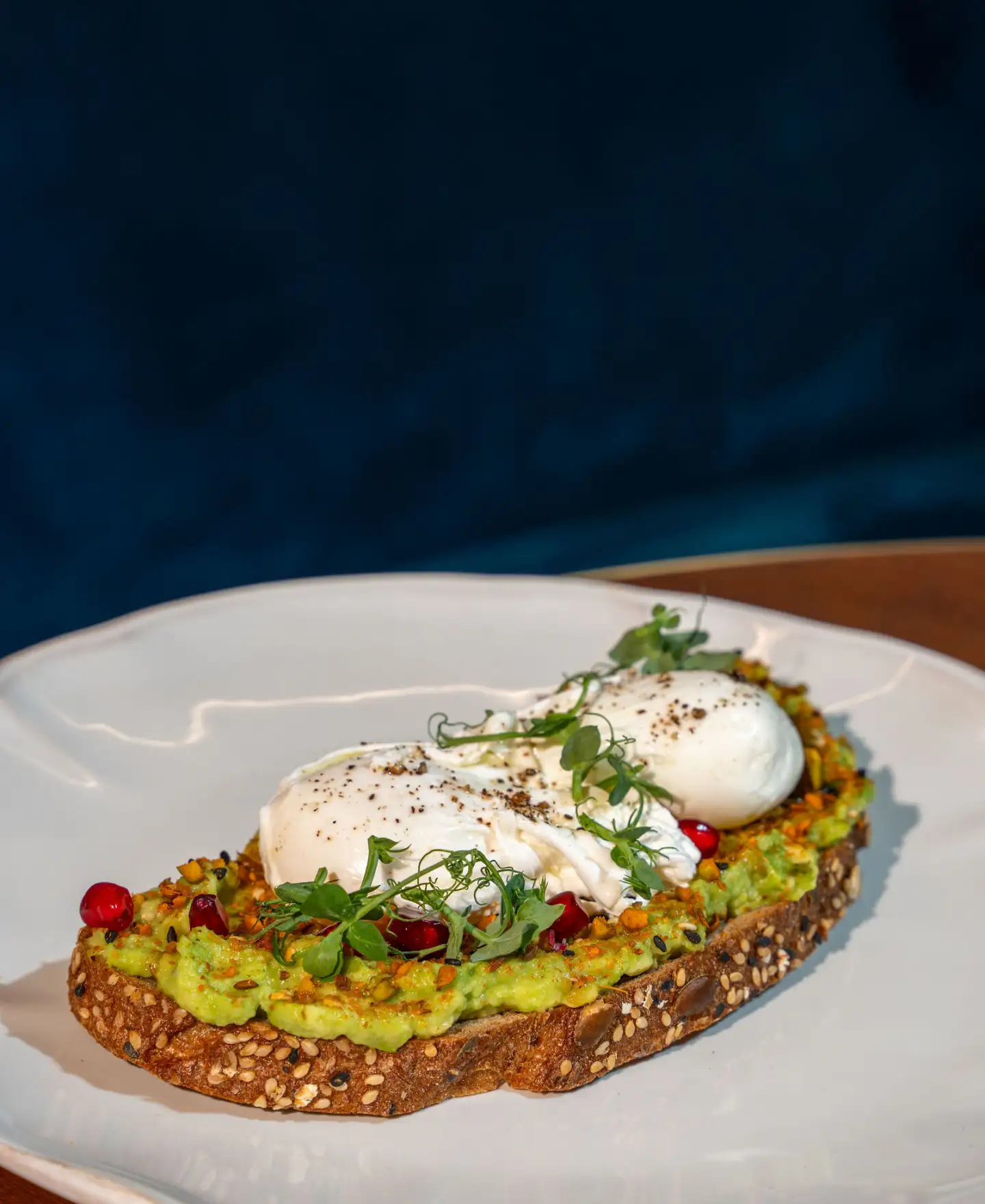 Avocado toast served for breakfast at Uncut